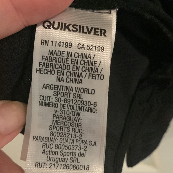 EUC Black polo from quicksilver waterman collection - Picture 5 of 5